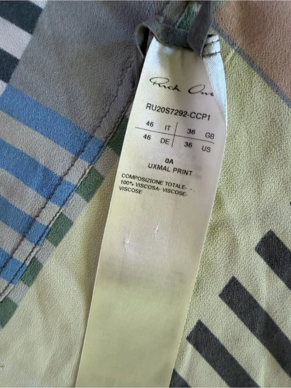 Rick Owens Multicolor Striped Short-Sleeve Button-Down Shirt - Picture 3 of 4